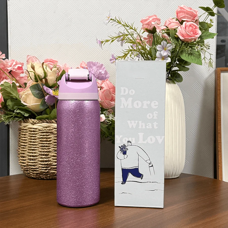 24Oz/32Oz Stainless Steel Water Bottle With Straw For Sports, Travel, And School Sports Water Bottle, Keeps Water Warm For Over mbzr