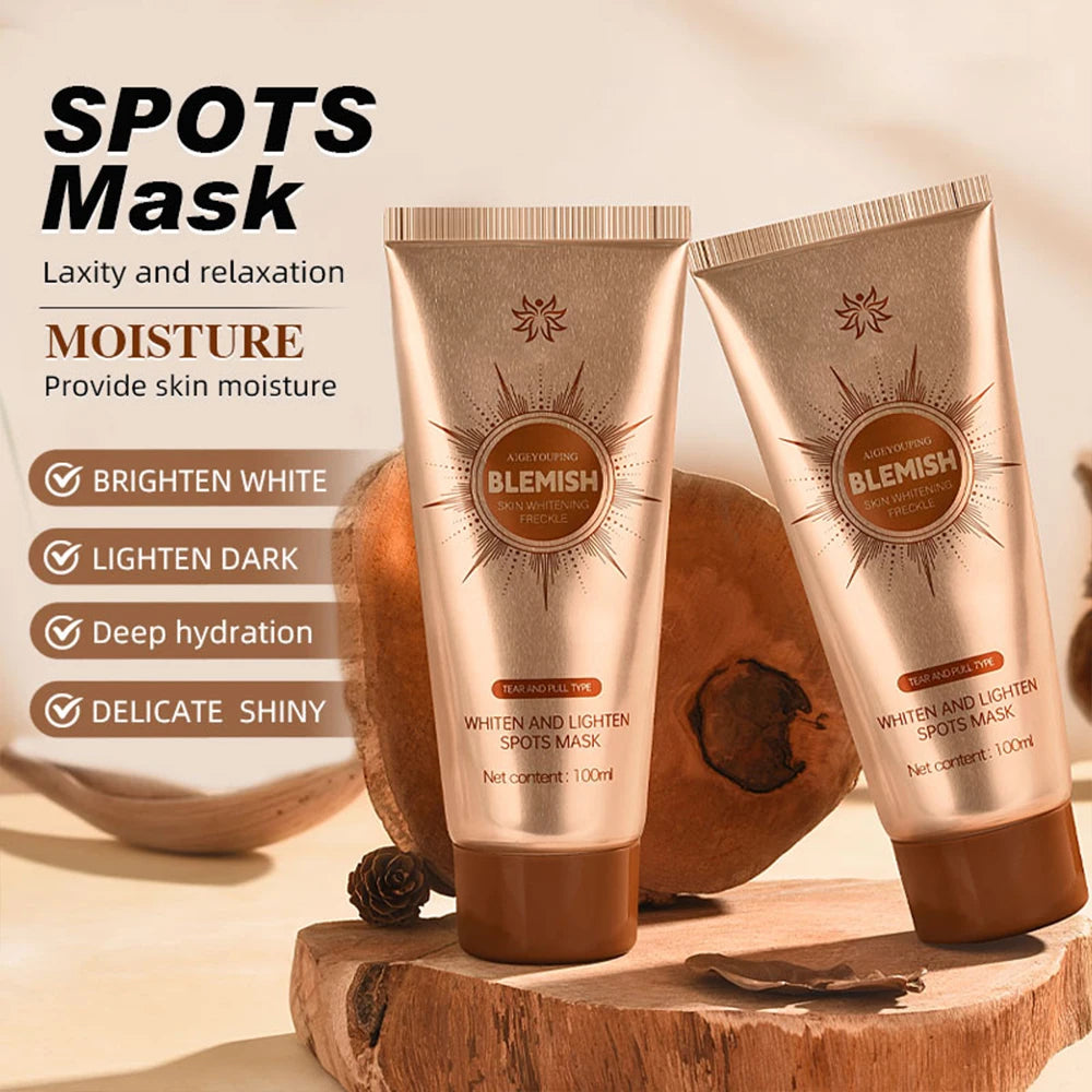 Whiten and Lighten Spots Mask Peel-Off Facial Mask Anti-Blemish Deeply Clean Pore Tightening Moisturizing Brightening Face Mask mbzr