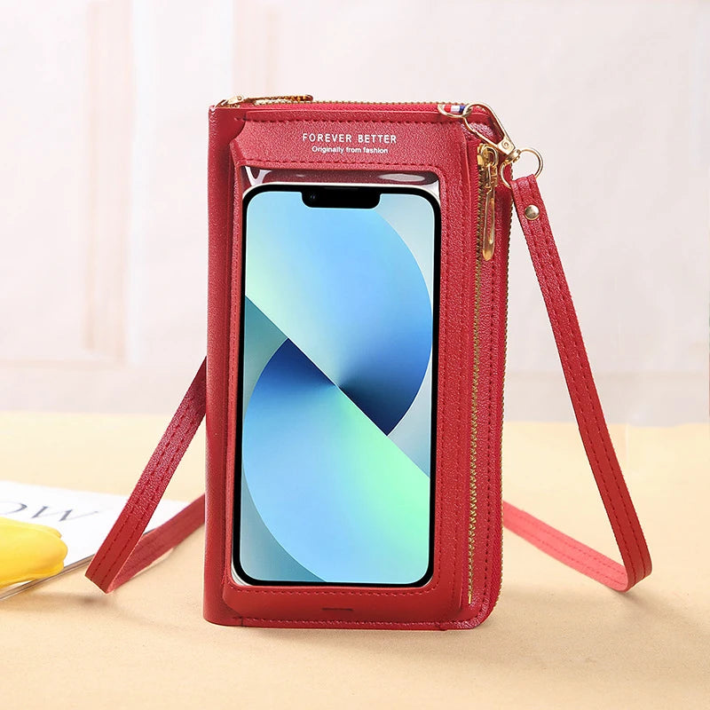 2025 Fashion Women Crossbody Bag - Touch Screen Cell Phone Purse, Mini Mobile Wallet Card Holder Shoulder Handbag