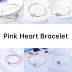 Silver 925 Bracelet Original Bracelets Colorful Zircon Heart Flower Cat Snake Chain For DIY Charms 17-20CM Luxury Jewelry Gifts mbzr