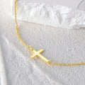 1 piece stylish and simple whole body stainless steel cross accessories women's chain bracelet suitable for daily wear