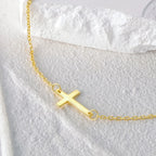 1 piece stylish and simple whole body stainless steel cross accessories women's chain bracelet suitable for daily wear