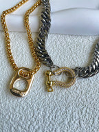 1PC A Women's Stainless Steel Chain Necklace With A Horseshoe Style Buckle, Exquisite and unique Horseshoe Necklace,For Daily W