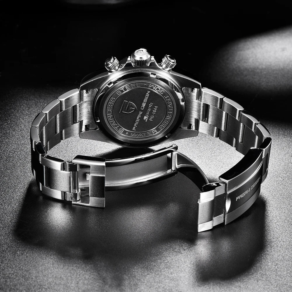 2026 New PD-1644 PAGANI DESIGN Top Brand Men's Sports Quartz Watches Sapphire Stainless Steel 100M Waterproof Luminous Chronograph Luxury Reloj Hombre