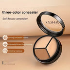IMAGES Tri-Color Concealer with Brush - Moisturizing Paste for All Skin Types, Flawless Concealer for Blemishes, Dark Circles & mbzr