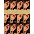 11Pairs Gold Hoop Earrings for Women-Hypoallergenic Surgical Steel Earrings 14K Gold-plated Plated Cartilage Earring Sets for Multiple Piercing Trendy Earring Stacks Flat Back Stud Hoops