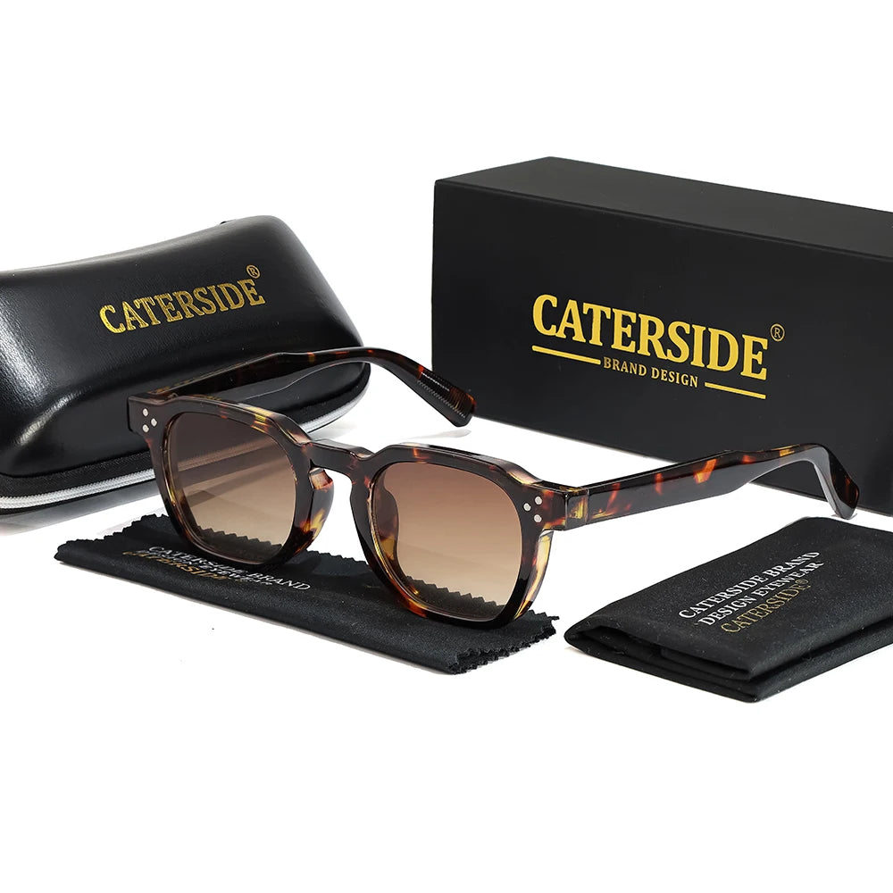 CATERSIDE Retro Men's Sunglasses Brand Design Square Fashion Sun Glasses Women's Outdoor Travel Party Decoration Eyewear UV400 mbzr