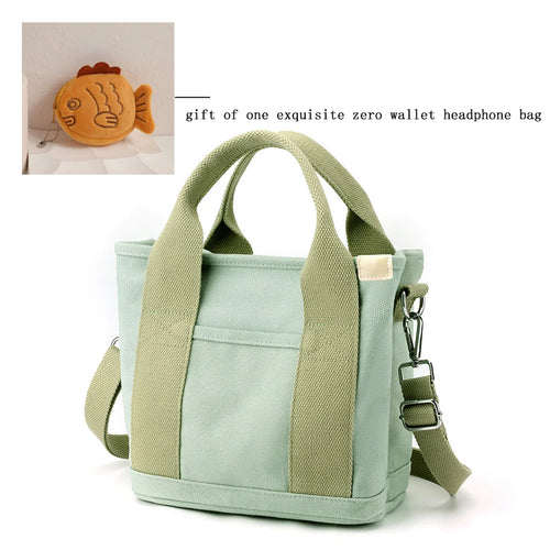 Women's Solid Color Large Capacity Tote Bag Crossbody Bag Hand Bag And Coin Purse Set, Adjustable Strap, Shoulder Bag, Canvas Ba mbzr
