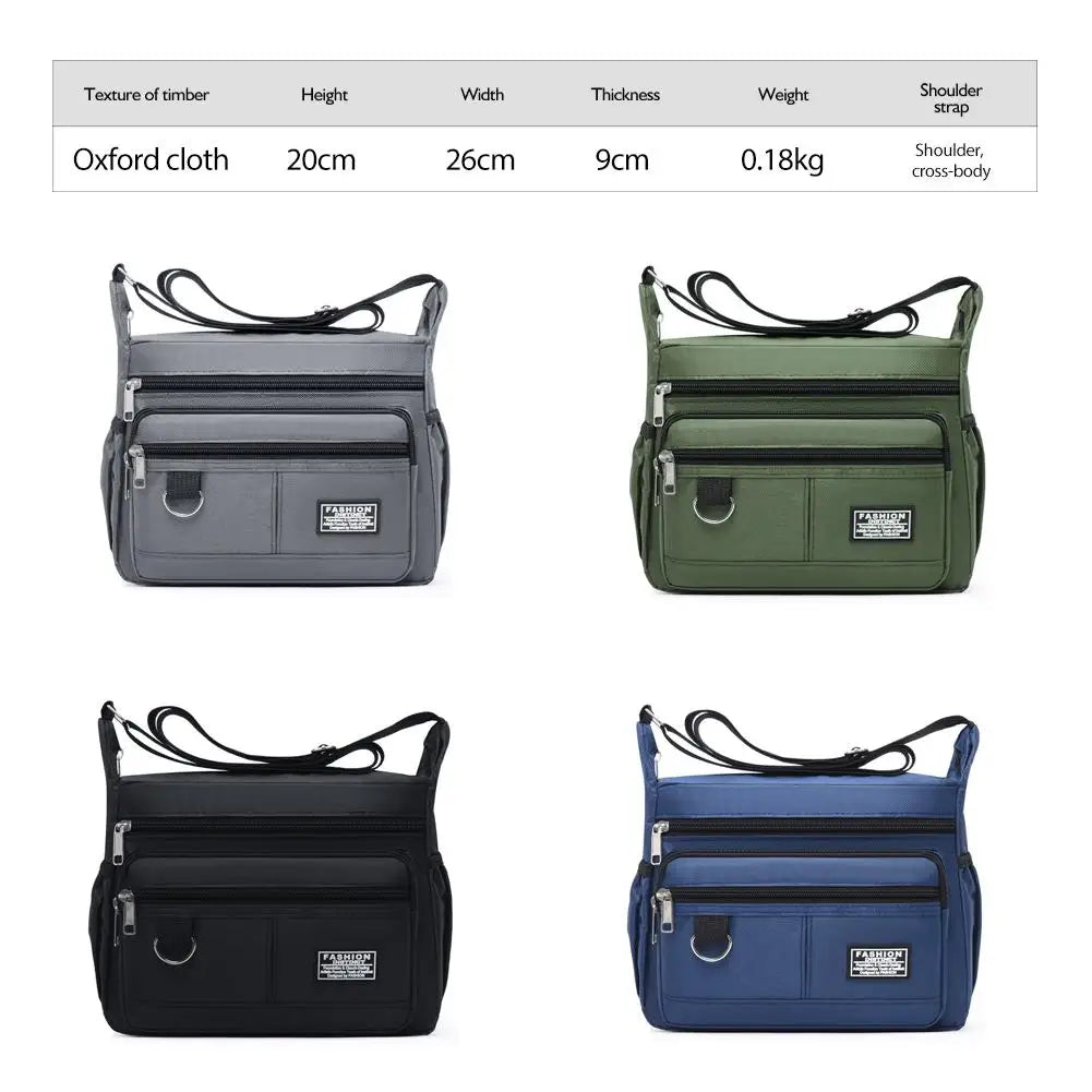 Mens Crossbody Bag Single Shoulder Bags Big Capacity Multi-Pockets Storage Bag Fashion Handbag Business Crossbody Bags mbzr