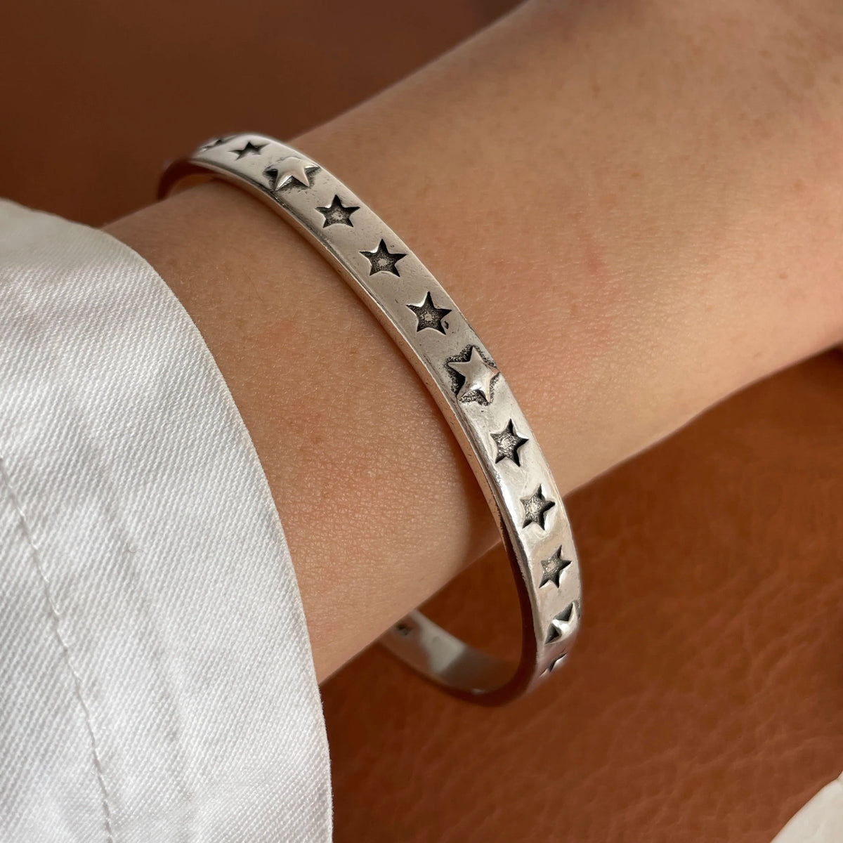 Chain and Link Bracelets Vintage Handmade Simple Retro Black Stone 925 Silver