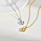 Women's Stainless Steel Heart Pendant Necklace Non fading Clavicle Chain Fashion Jewelry Necklace for Women Durable Hypoallergenic Neckwear Ideal for Daily Use Special Events and Gifting to Female Loved Ones necklace for wome