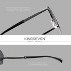 KINGSEVEN Sunglasses Men Oval Frame Glasses High Quality Vintage Driving Luxury Women Causal Eyewear