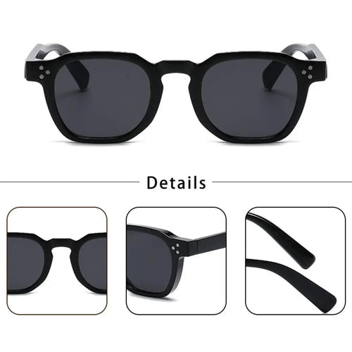 CATERSIDE Retro Men's Sunglasses Brand Design Square Fashion Sun Glasses Women's Outdoor Travel Party Decoration Eyewear UV400 mbzr