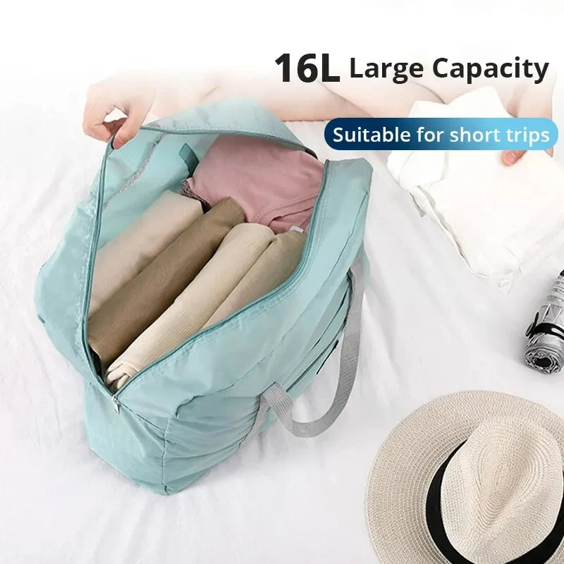 2 Pack Foldable Travel Duffel Bag for Airlines Carry on Bag Weekender Overnight Hospital Tote Bag Gym Duffel Bag Women Men mbzr