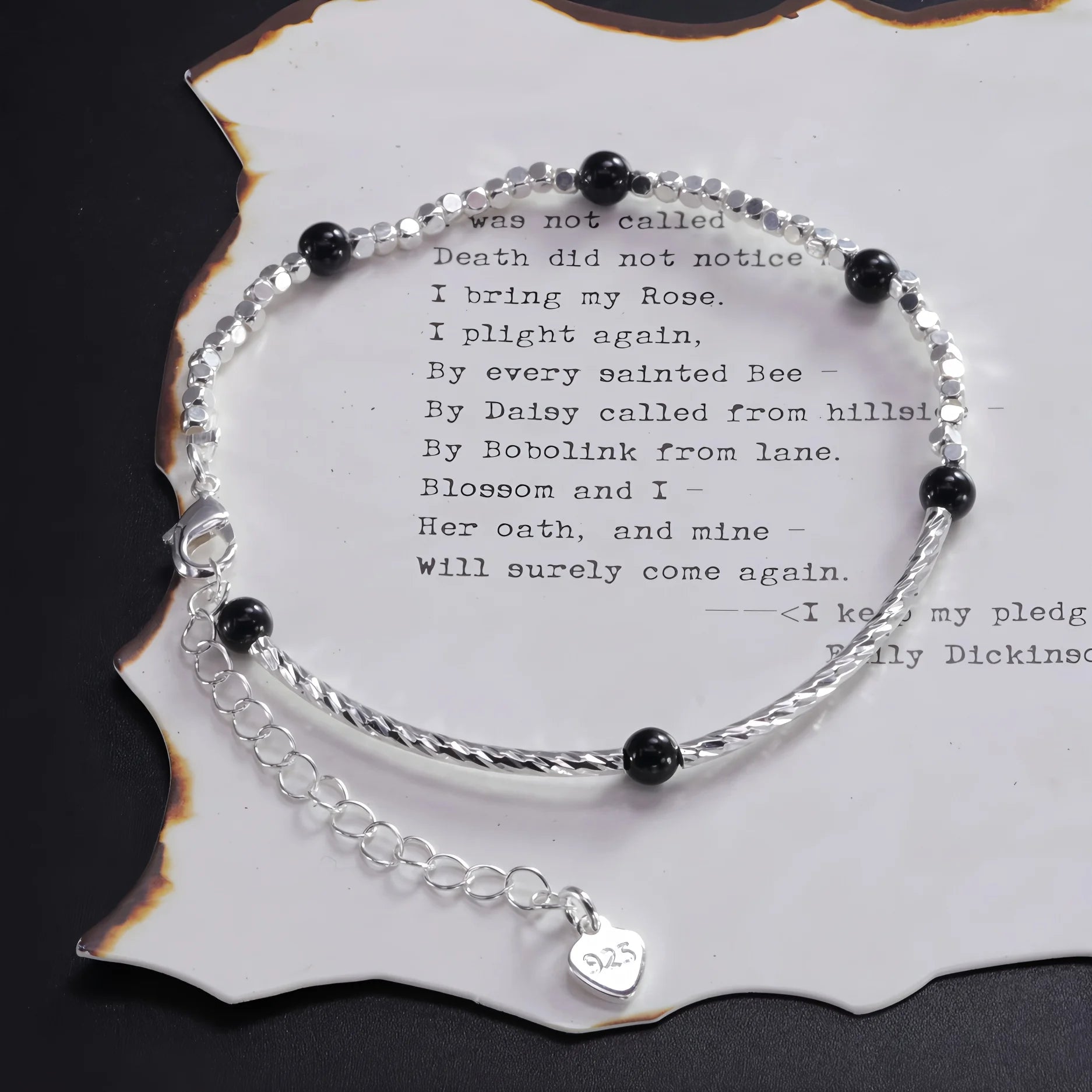 925 Sterling Silver Bracelet Rose Flower Linked Vintage Punk Adjustable Chain For Woman Girl Jewelry Gift Dropship Wholesale
