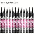 12-Pack Waterproof Black Liquid Eyeliner – Long-Lasting mbzr