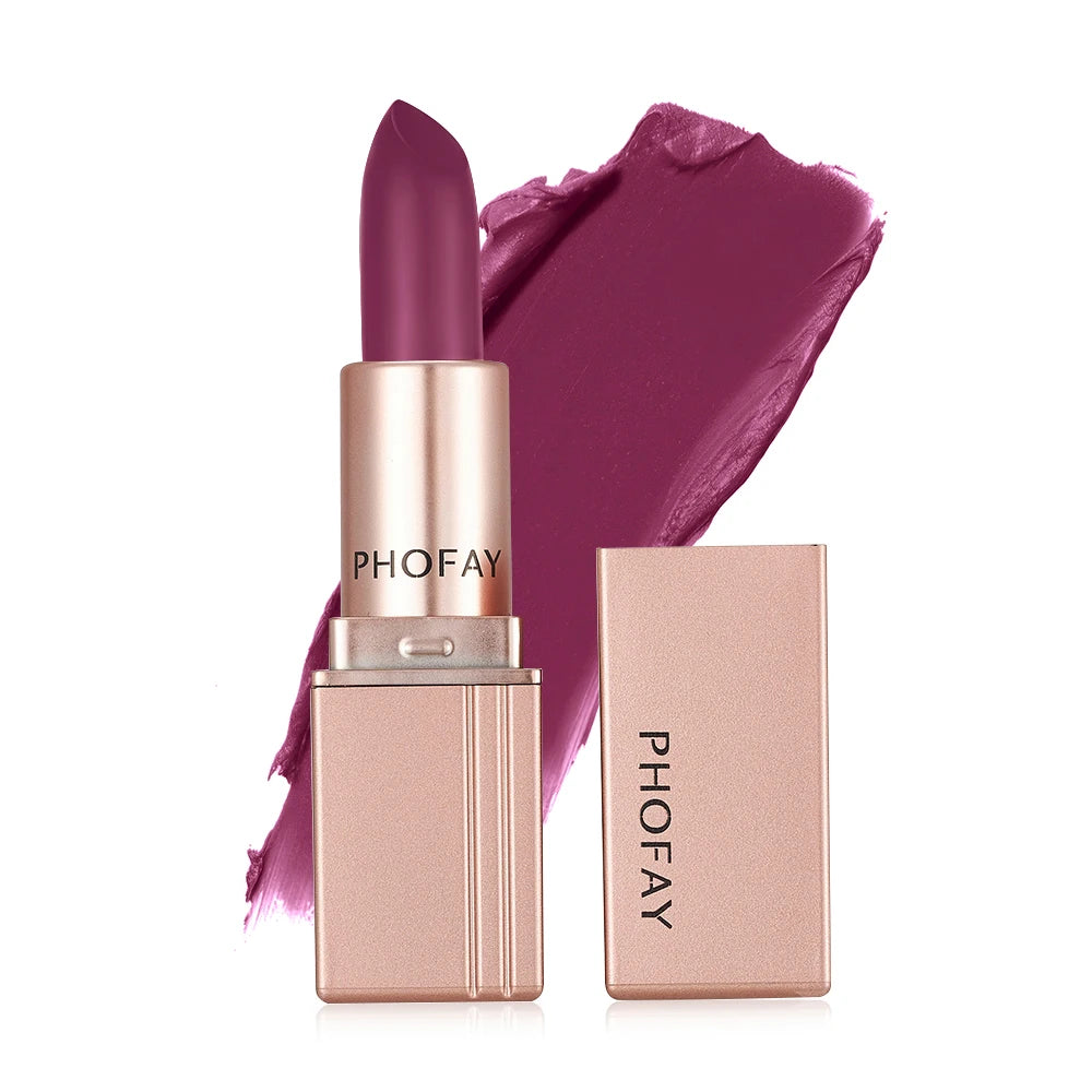 PHOFAY 8--Color Matte Lipstick: Velvet Lip Color, Smooth, Waterproof, Long-Lasting Color Lip Makeup mbzr