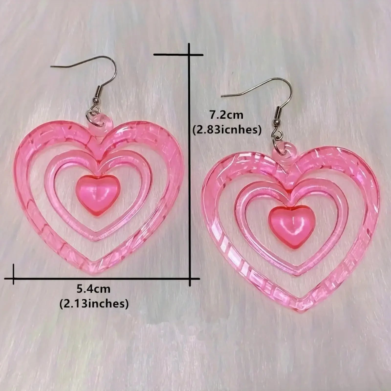 Pink Hollow Design Drop Earrings Cute Style Acrylic Jewelry Daily Wear Accessories Women Fashion Gift mbzr