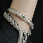 925 sterling silver tassels bracelet woven lace bracelet women's fashion light luxury niche high-end touch bracelet jewelry