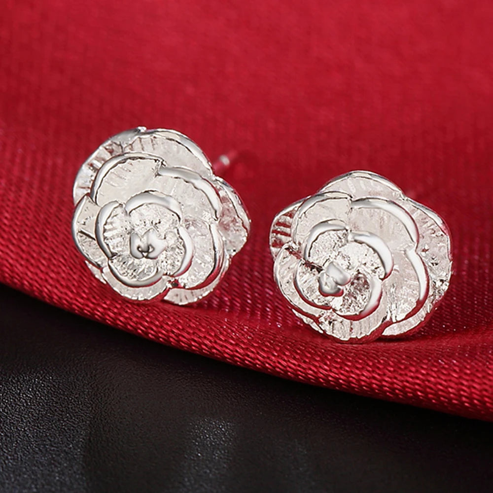 Top Quality 925 Sterling Silver Earrings Simple Round Circle Hoop Earrings For Woman Fashion Wedding Engagement Charm Jewelry mbzr
