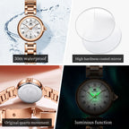 OLEVS 5608 Women Fashion Watch Stainless Steel Calendar Night Light Watch Original Brand Elegant Women Quartz Watch Reloj Mujer mbzr