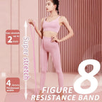 Figure 8 Resistance Band for Women and Men, Silicone Pull Rope with Non-Slip Handles, Arm Back Shoulder and Chest Workout Band for Home Gym Yoga Pilates mbzr