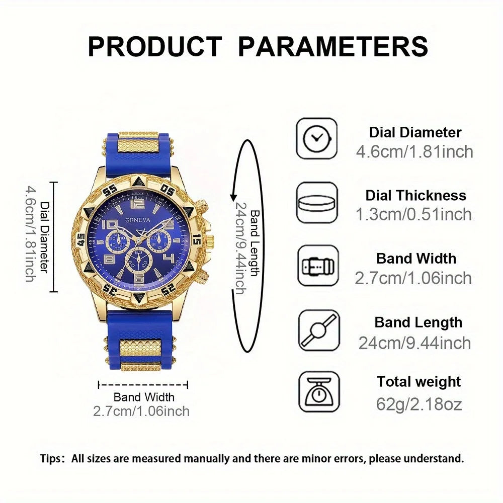Elegant Men&women; Quartz Watch - Sleek Business Style with Silicone Strap, Suitable for Men & Women, Festival Gift mbzr