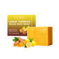 Lemon Turmeric Acid Soap, Deep Cleanses Skin Brightening Whitening Exfoliating Moisturizing Bath And Face Soap mbzr