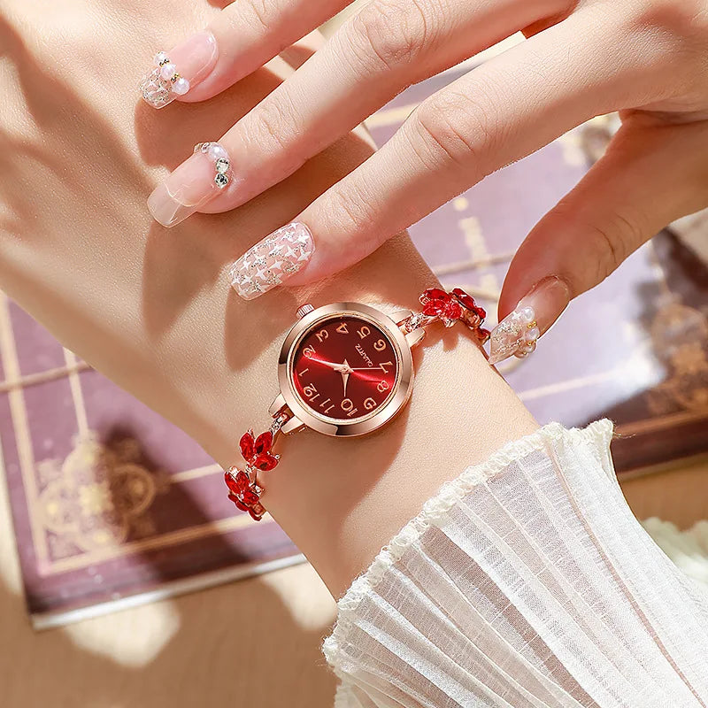 Elegant Women Watches Luxury Rhinestone Bracelet Bracelet Quartz Watch Reloj Mujer Girls Clock Gift（Without Box） mbzr