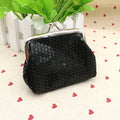 Sequins Decor Coin Purse, Women's Stylish Kiss Lock Storage Bag For Lipstick & Key, For Carnaval Party Use & For Music Festival mbzr