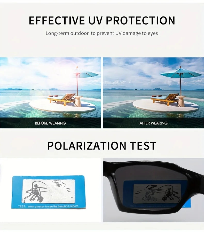 1Pc men's sports sunglasses UV protection, fishing driving sunglasses, unisex outdoor sports sunglasses sunglasses