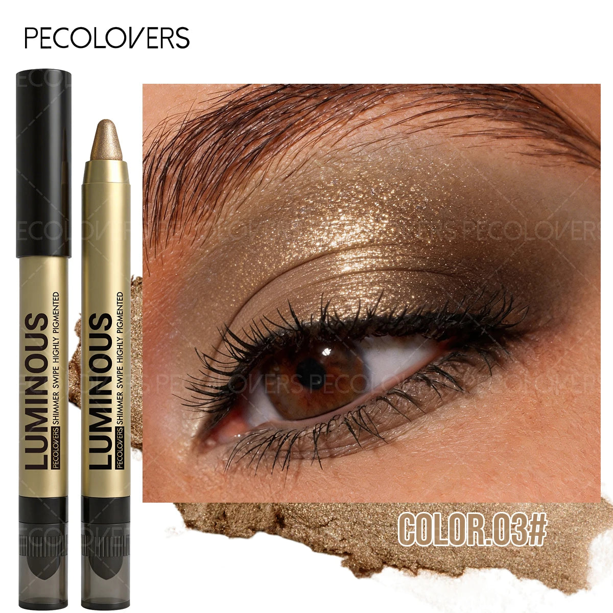 3D Eye Makeup Eyeshadow Stick, Matte and Shimmery Textures, Perfect for , Eye Brightener Stick Highlighter Eye Liner Pen mbzr