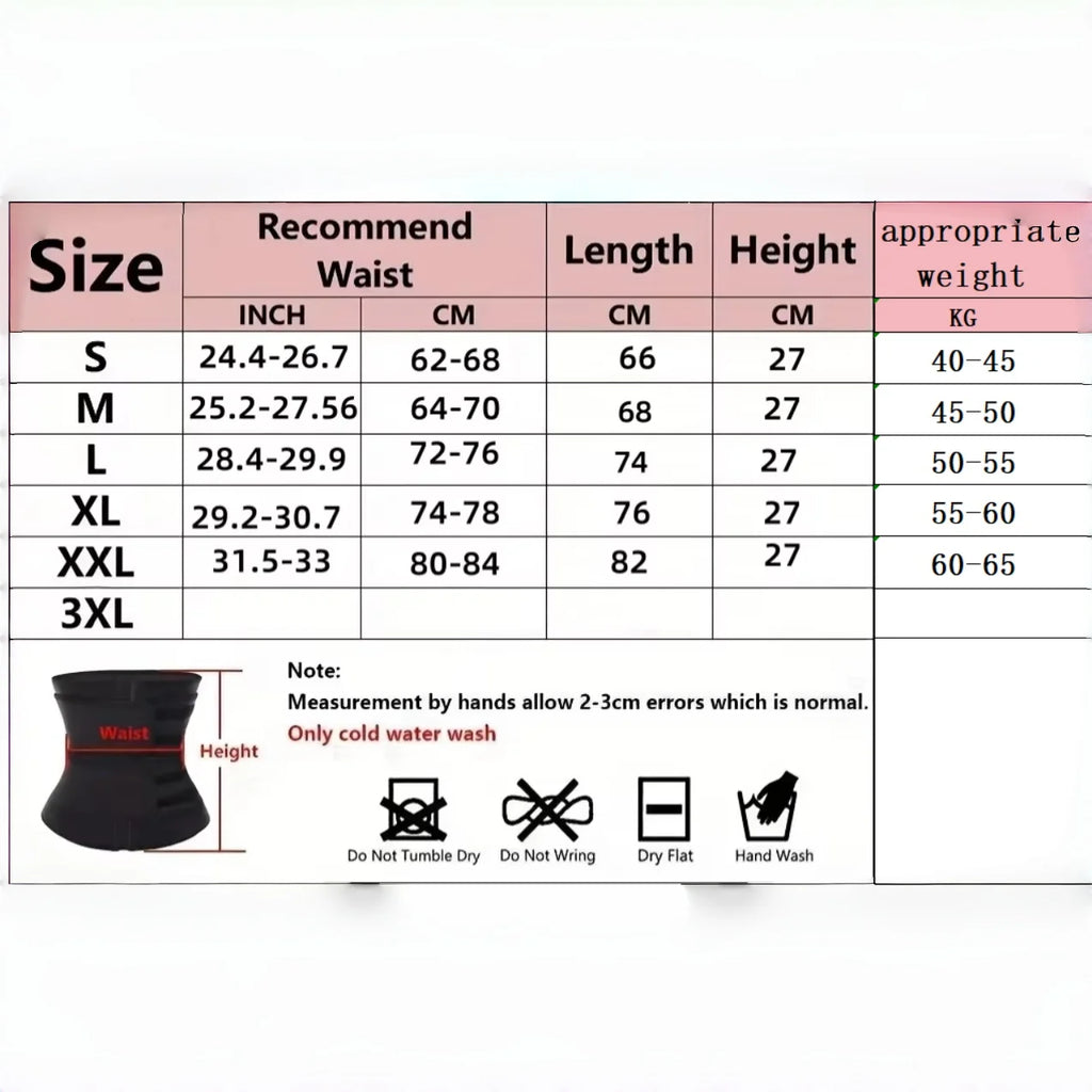 1pc Waist Trainer Slimming Body Shaper Fitness Belt Weight Loss Fat Burning Sport Girdle Sweat Trimmer Workout Cincher Shapewear mbzr