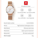 OLEVS 5869 Women Watch Fashion Simple Ultra Thin 6.5mm Quartz Women's Watch Top Brand Calendar Waterproof Women Luxury Watch mbzr