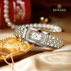 REWARD Luxury Woman Wristwatch Waterproof Luminous Date Diamond Dial Rectangle Watch For Ladies Quartz Women Watches mbzr