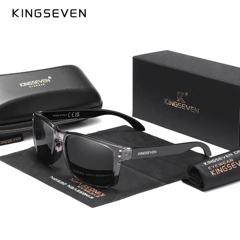 KINGSEVEN Rectangle Retro TR90 Polarized Sunglasses Cycling UV400 Climbing Anti-glare Outdoor Sports Eyewear