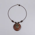 Fashion New Personalized Retro Ethnic Style Beaded Wood Chip Owl Long Sweater Chain Necklace Female mbzr