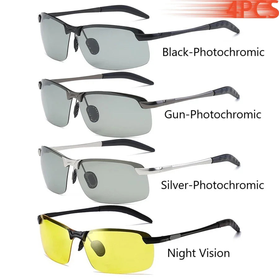 Chameleon Photochromic Polarized Sunglasses UV400 Day Night Vision for Driving And Fishing
