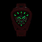 YaLaLuSi Unique Triangle Men Watch Silicone Strap Chronograph Quartz Wristwatch Fashion Sport Waterproof Male Clock Gift