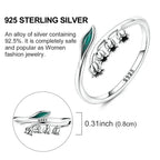 Lily Flower Mouth Ring Plant Series Elegant Minimalist 925 Silver Fine Jewelry mbzr