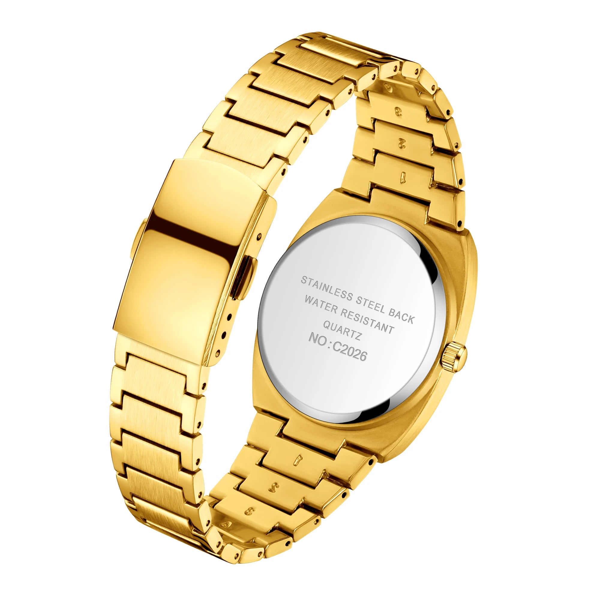 YaLaLuSi Unisex Fashion Waterproof Sport Watch Dual Calendar Gold Quartz Business Elegant with Box Remover Free Shipping mbzr