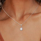OXTAO White Opal Water Drop Necklace Bracelet Female Jewelry 925 Sterling Silver 7x10mm Pear Shape Cut Hollow Pendant Adjustable mbzr