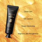 LAIKOU 24K Gold Snail Peel-Off Mask 3PCS Deep Cleansing Pore Tightening Blackhead Removal Detoxifying Facial Treatment 50g mbzr