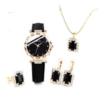 Womens Watches 5Pcs Set Luxury Rhinestone Women Fashion Elegant Wristwatch Quartz Watch For Girl WristWatch Bracelet Gift mbzr