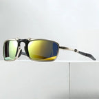 Outdoor Polarized Glasses Xmetal Badman Alloy Polygonal Glasses Silver Frame Polarized Goggles Cycling Outdoor Sports Goggles mbzr