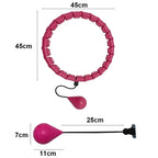 Smart Weighted Hula Hoop For Adults Weight Loss 47 Inch Waist 24 Detachable Links Fitness Hoop For Women And Beginners mbzr