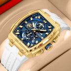 Fashion Men's Wrist Watch,Luxury Chronograph Waterproof Date Dress Watch for Men with Silicone Rubber Strap mbzr