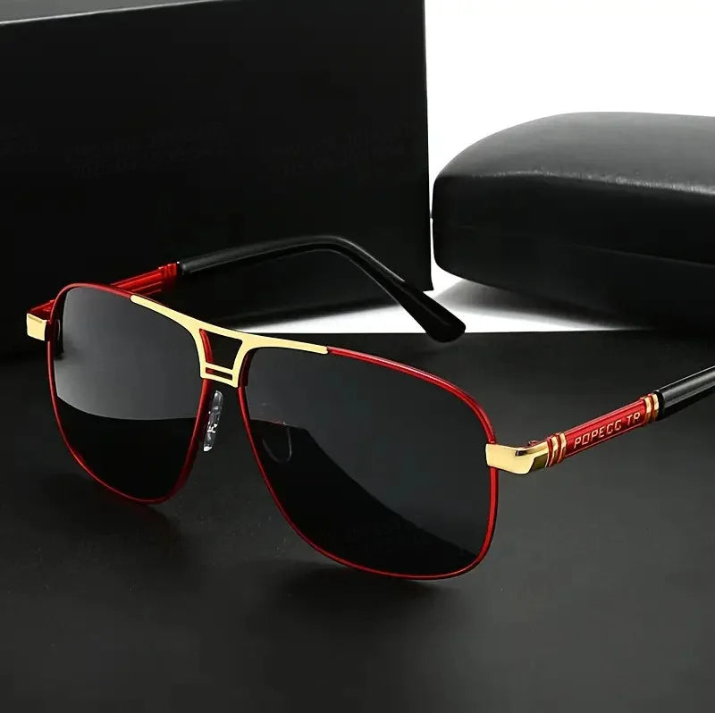 Premium cross-border fashion dual-purpose day and night UV protection glasses trendy new sunglasses 2025 sense men's sunglasses