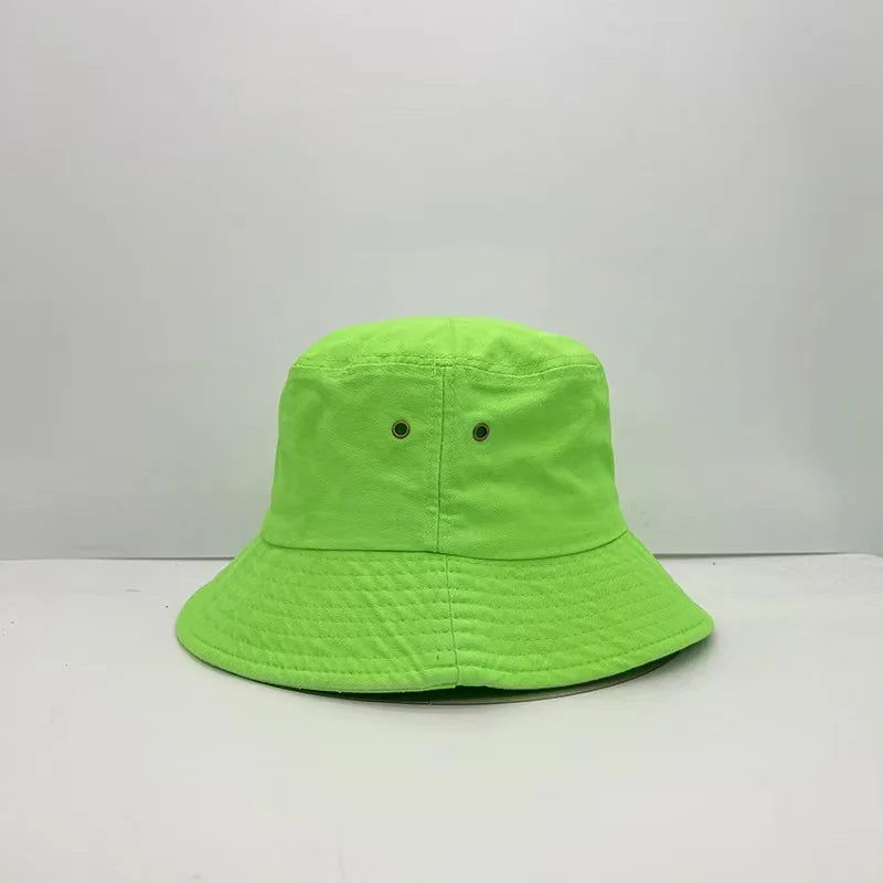 Fluorescent Bucket Hat Four Seasons Fashion Trendy Candy Colored Bucket Hat Unisex