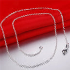 wholesale 5pcs/lot 925 Sterling Silver Chain necklace,Fashion Men/Women DIY Jewelry Rolo Chain 1mm Necklace 16 18 20 22 24" mbzr